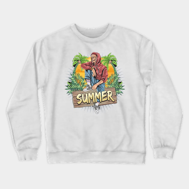 summer Crewneck Sweatshirt by PaperHead